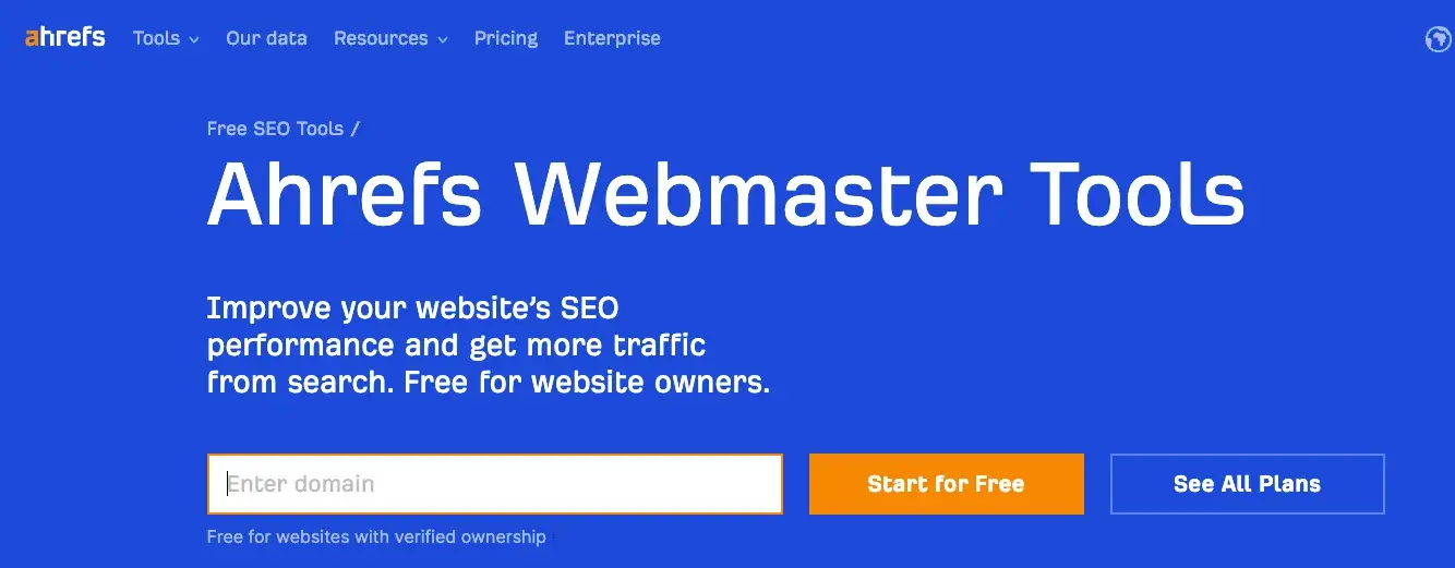 ahrefs 为网站所有者提供免费的关键字研究软件选项。